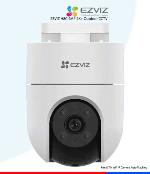 EZVIZ H8C 4MP 2K+ Outdoor CCTV Pan & Tilt Wifi IP Camera Auto Tracking