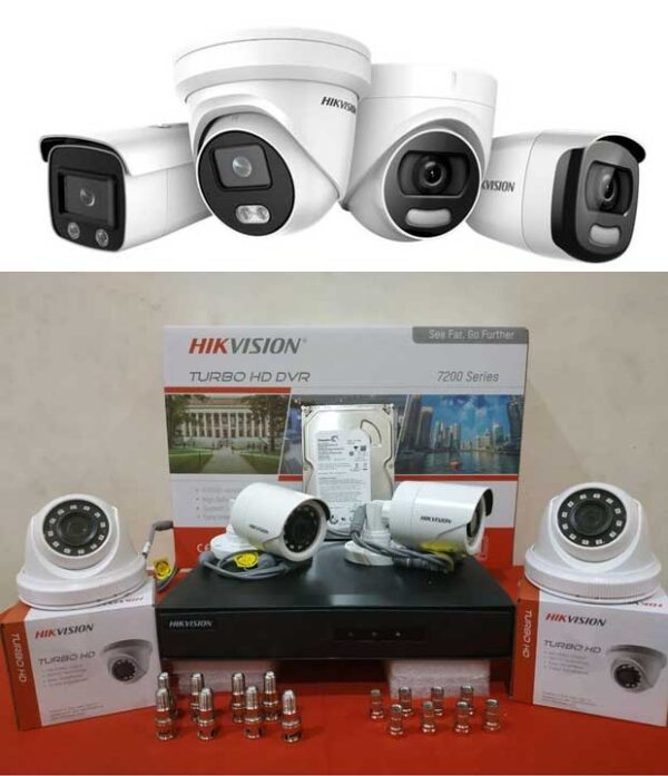 Paket CCTV Hikvision 4 Channel 2mp Real 1080p 4 Kamera
