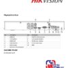 HIKVISION IDS-7204HQHI-M1/XT 4ch,1080P 1U H.265 Hdtvi 2way Audio Acusense DVR