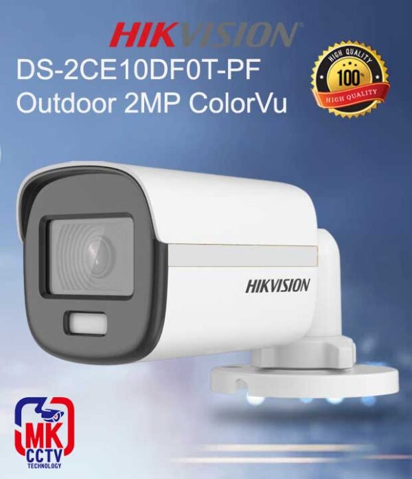 Hikvision Camera DS-2CE10DF0T-LPFS 2MP Turbo Smart Hybrid Light with ColorVu