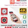 Paket CCTV Hikvision 16Ch 5MP Lite Lengkap dengan 16 Kamera, Tanpa HDD
