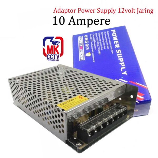 Adaptor Power Supply 12v 10 Ampere | PSU Jaring CCTV LED AC 220volt