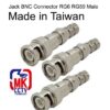 Jack BNC Drat CCTV Connector RG6 RG59 Male Kualitas Grade A