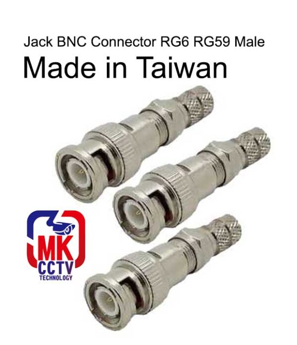 Jack BNC Drat CCTV Connector RG6 RG59 Male Kualitas Grade A