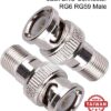 Jack BNC Drat CCTV Connector RG6 RG59 Male Kualitas Grade A
