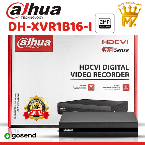 DAHUA DH-XVR1B16-I 2MP DVR WIZSENSE 16 CHANNEL Full HD ORIGINAL