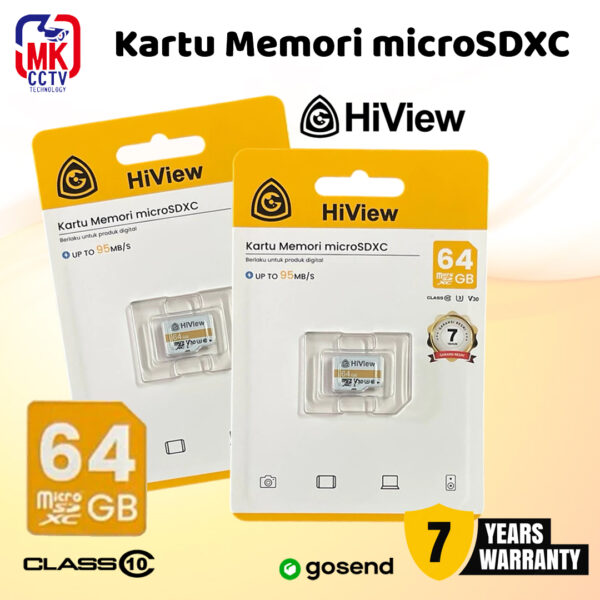 Microsd HiView 64GB Class 10 - Memory Card Untuk Camera CCTV Original