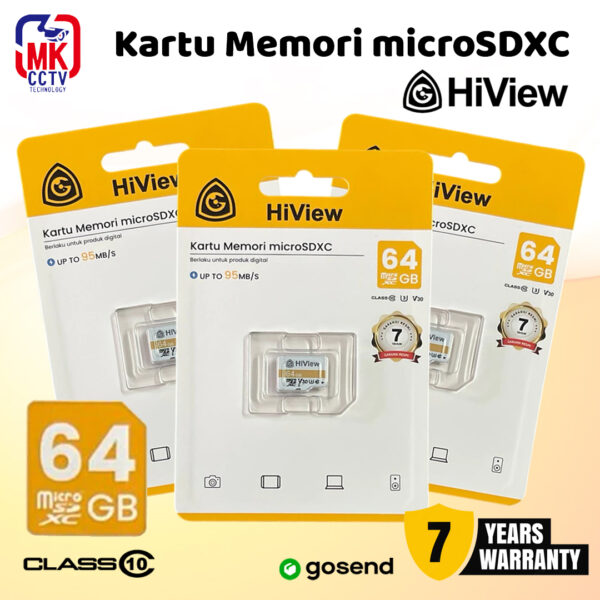 Microsd HiView 64GB Class 10 - Memory Card Untuk Camera CCTV Original