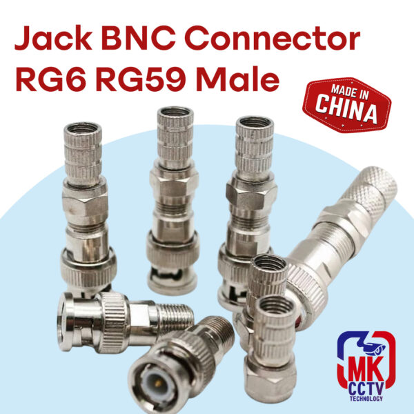 Jack BNC Drat CCTV Konektor RG6 RG59 Male Kualitas PREMIUM | China