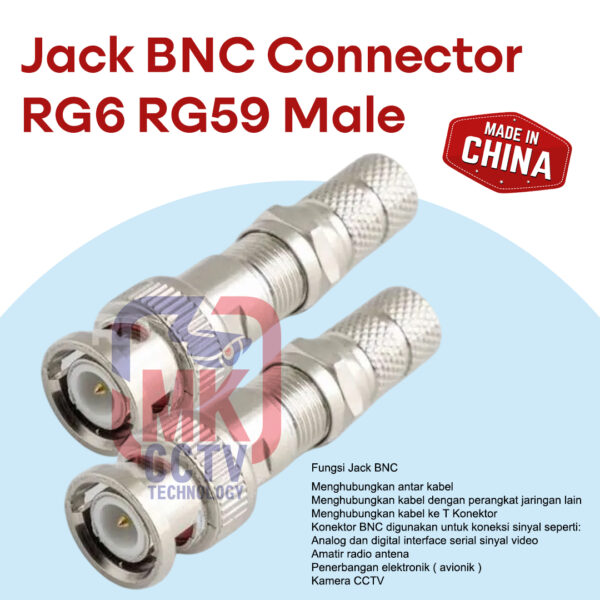 Jack BNC Drat CCTV Konektor RG6 RG59 Male Kualitas PREMIUM | China