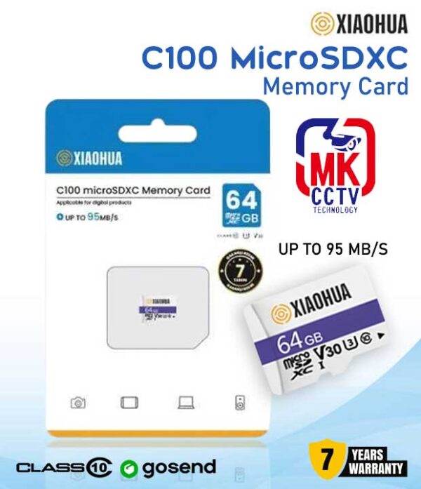 MicroSD Card Xiaohua 64GB C100 MicroSDXC Class 10 | Camera CCTV