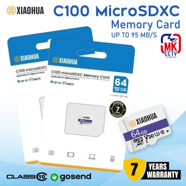 MicroSD Card Xiaohua 64GB C100 MicroSDXC Class 10 | Camera CCTV