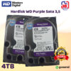 Hard disk WD Purple ORI 4TB Garansi 3Tahun | HDD CCTV Original | Internal Surveillance video