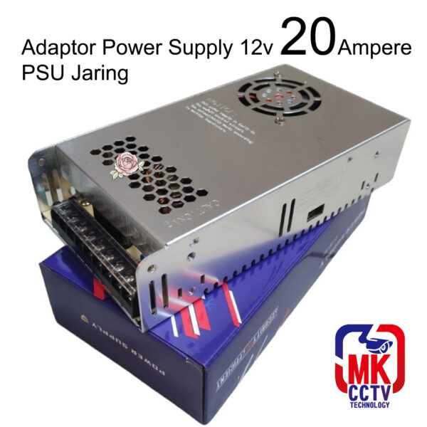 Adaptor 20 Ampere 12Volt | CCTV Power Supply Jaring CCTV
