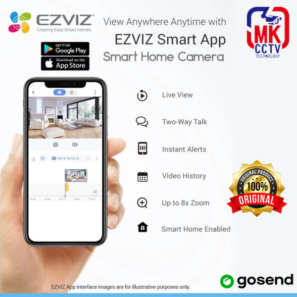 Ezviz C6N 2MP Smart Home Wifi Camera Pan Tilt IP Camera CCTV Indoor 1080p