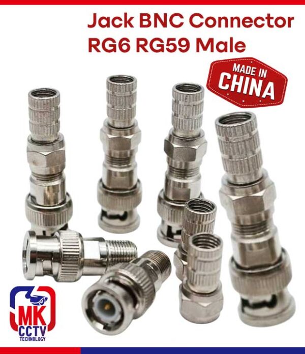 Jack BNC Drat CCTV Konektor RG6 RG59 Male Kualitas PREMIUM | China