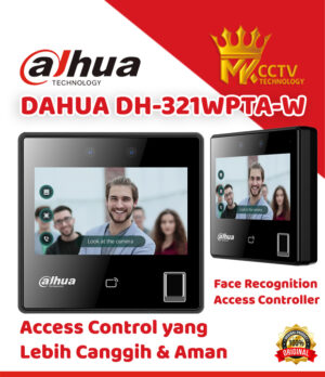Access Controller Dahua DH-321WPTA-W Face Recognition Mesin Absensi Deteksi Wajah + Sidik Jari